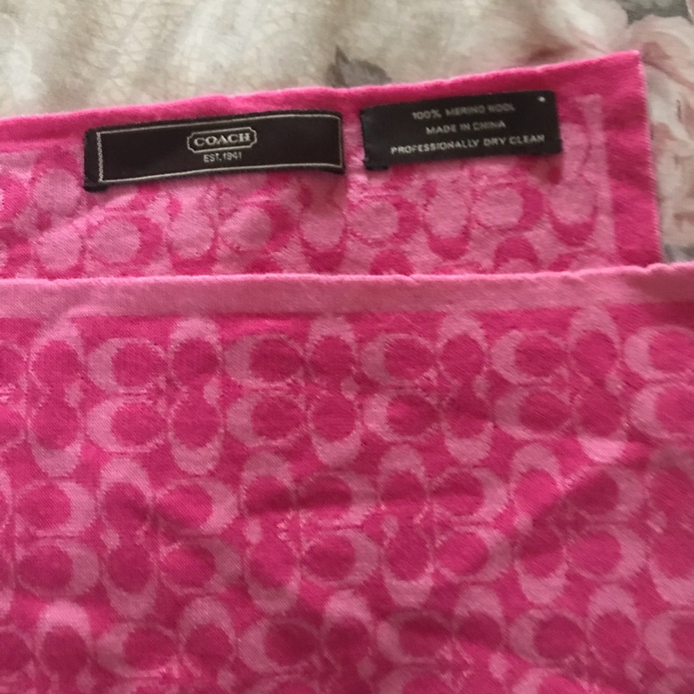 Pink coach scarf